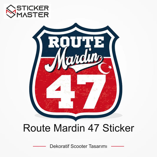 Vespa Uyumlu ROUP59 Route Mardin 47 Sticker VSP1516 ana ürün görseli - Sticker Master