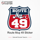 Vespa Uyumlu Route Muş 49 Sticker