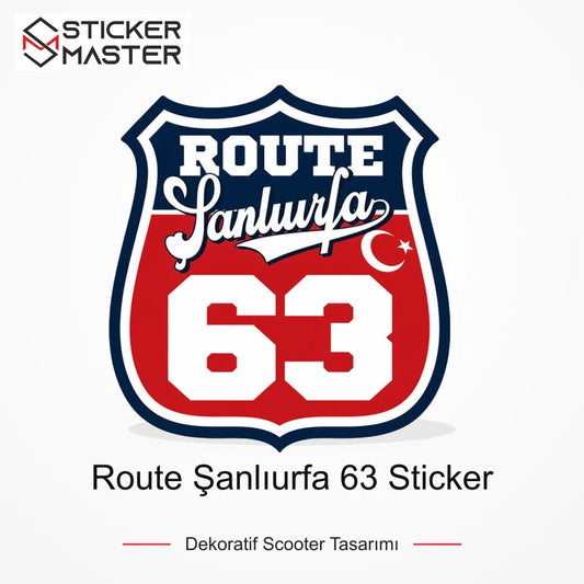 Vespa Uyumlu ROUP75 Route Şanlıurfa 63 Sticker VSP1532 ana ürün görseli - Sticker Master