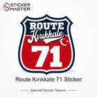 Vespa Uyumlu Route Kırıkkale 71 Sticker