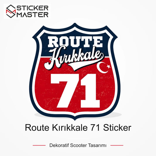 Vespa Uyumlu ROUP83 Route Kırıkkale 71 Sticker VSP1540 ana ürün görseli - Sticker Master