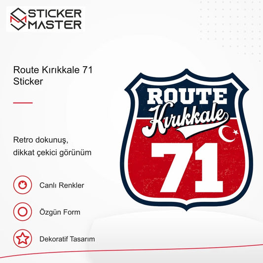 Vespa Uyumlu ROUP83 Route Kırıkkale 71 Sticker VSP1540 retro tasarım ve kullanım özellikleri - Sticker Master