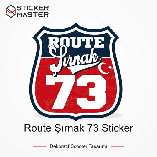 Vespa Uyumlu ROUP85 Route Şırnak 73 Sticker VSP1542 ana ürün görseli - Sticker Master