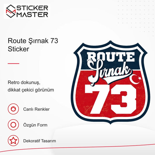 Vespa Uyumlu ROUP85 Route Şırnak 73 Sticker VSP1542 retro tasarım ve kullanım özellikleri - Sticker Master
