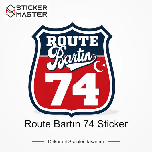 Vespa Uyumlu ROUP86 Route Bartın 74 Sticker VSP1543 ana ürün görseli - Sticker Master