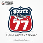 Vespa Uyumlu Route Yalova 77 Sticker