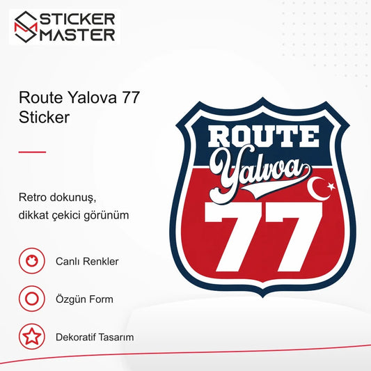 Vespa Uyumlu ROUP89 Route Yalova 77 Sticker VSP1546 retro tasarım ve kullanım özellikleri - Sticker Master