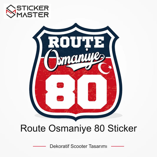 Vespa Uyumlu ROUP92 Route Osmaniye 80 Sticker VSP1549 ana ürün görseli - Sticker Master