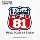 Vespa Uyumlu Route Düzce 81 Sticker