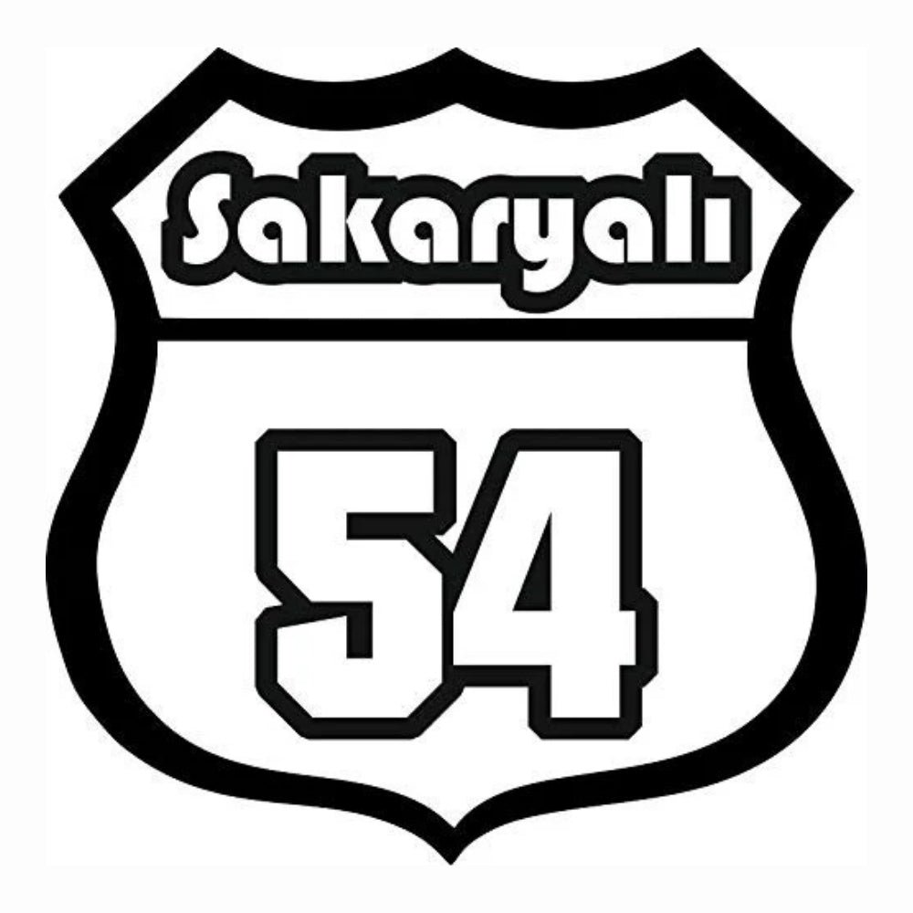 Sticker Master Sakaryalı 54 Sticker - Araba, Laptop, Kask, Motor İçin Dayanıklı Etiket - 12 Cm