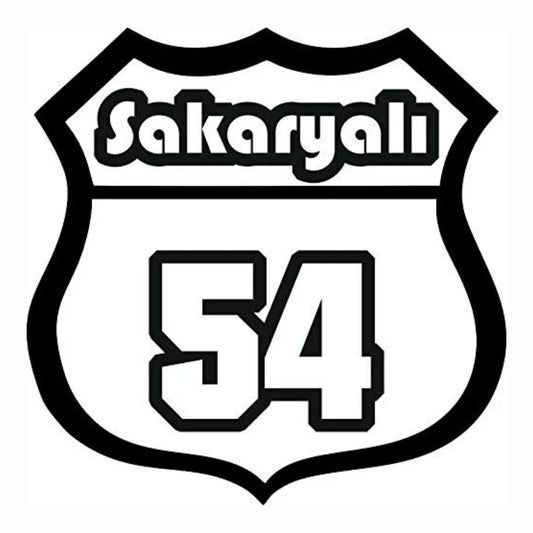 Sticker Master Sakaryalı 54 Sticker - Araba, Laptop, Kask, Motor İçin Dayanıklı Etiket - 12 Cm
