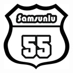 Sticker Master Samsunlu 55 Sticker – Araba, Laptop, Defter, Kask İçin 12 cm Şehir Plaka Etiketi