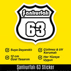 Sticker Master Şanlıurfalı 63 Sticker – Araba, Laptop, Kask, Motor İçin Dayanıklı Etiket 12 Cm