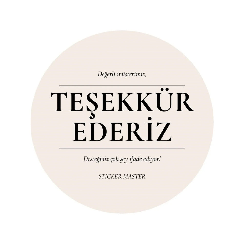 Sticker Master Thank You Stickers – 3x3 cm | Elegant and Effective Expression of Gratitude (Set of 50)