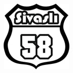 Sticker Master Sivaslı 58 Sticker - Araba, Laptop, Motor ve Kask İçin Dayanıklı Etiket (15 cm)