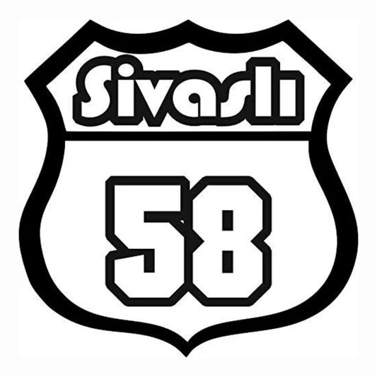 Sticker Master Sivaslı 58 Sticker - Araba, Laptop, Motor ve Kask İçin Dayanıklı Etiket (15 cm)