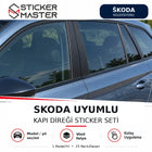 Skoda Octavia Wagon 2025 Uyumlu Kapı Direği Sticker Seti