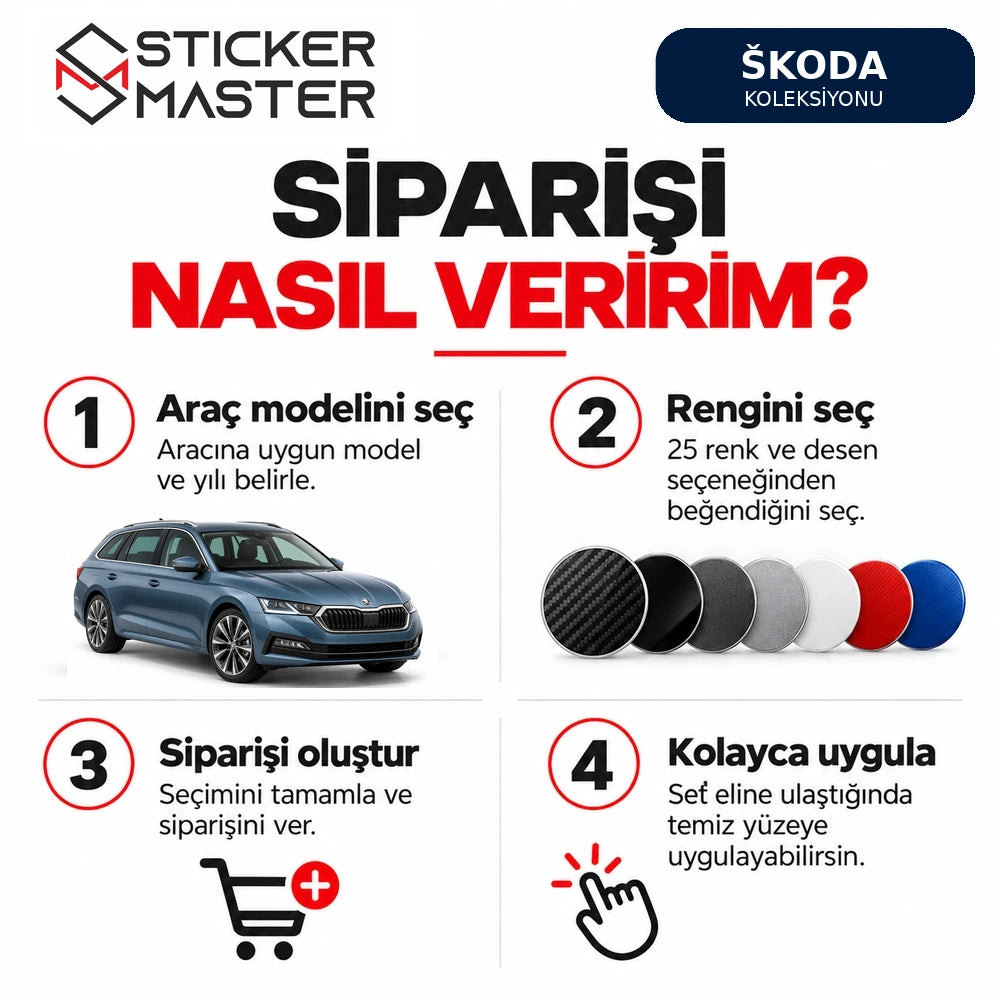Skoda Octavia Wagon 2025 sticker sipariş rehberi model ve renk/desen seçimi