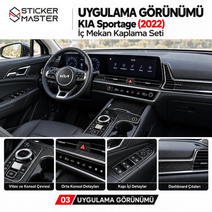 KIA Sportage 2022 karbon kaplama uygulama örneği