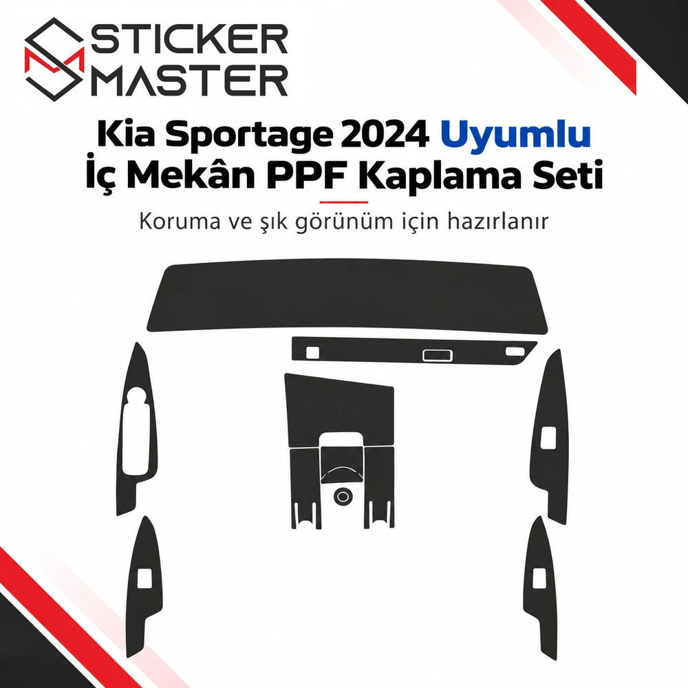 KIA Sportage 2024 iç mekân PPF kaplama seti ana ürün görseli