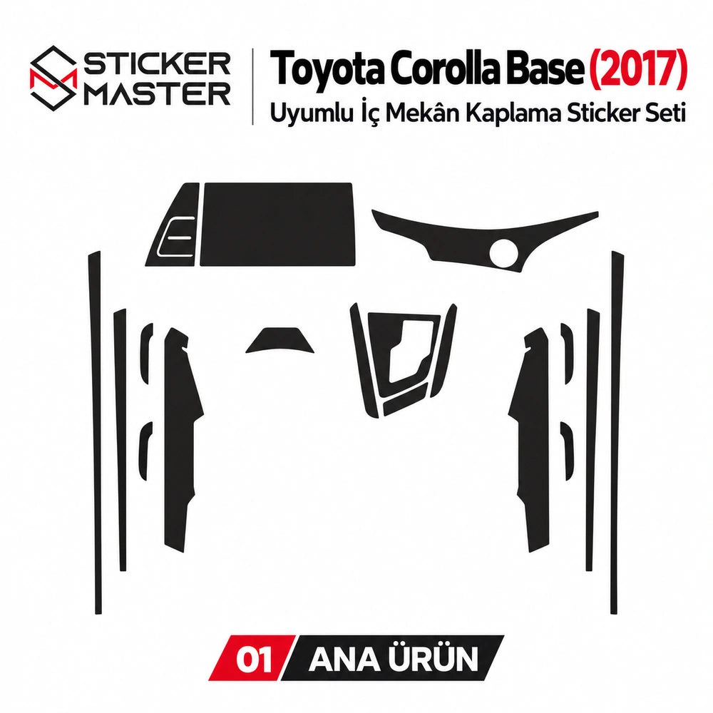 Toyota Corolla Base 2017 iç mekân kaplama ana ürün parçaları