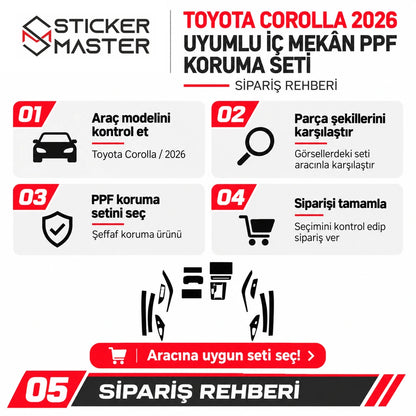 Toyota Corolla 2026 PPF sipariş rehberi