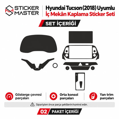 Hyundai Tucson 2018 iç mekân kaplama – paket içeriği