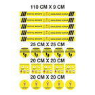 Sosyal Mesafe Uyarı Sticker Zemin Etiketi Seti | Sticker Master