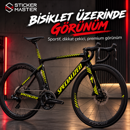 Specialized Tarmac uyumlu sticker seti premium bisiklet görünümü