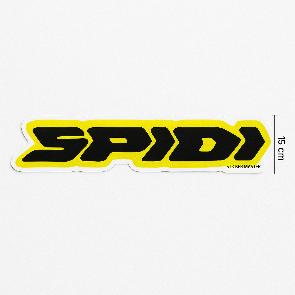 Sticker Master Spidi Motor, Kask, Laptop, Araba, Oto Araç İçin Dayanıklı Etiket Decal 15 Cm