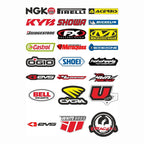 Sticker Master Sponsor Sticker Set 9 – Motor, Kask, Laptop, Araba, Oto Araç İçin Dayanıklı Etiket Decal
