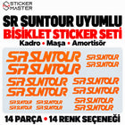 SR Suntour Uyumlu Bisiklet Sticker Seti | 14 Parça, 14 Renk
