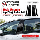 Tesla Uyumlu Kapı Direği Sticker Seti | 8 Model/Yıl Seçeneği