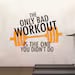 Spor Salonu Motivasyon Yazılı Duvar Stickerı