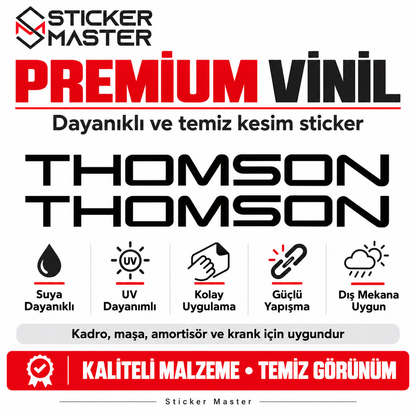 Thomson uyumlu premium vinil bisiklet sticker seti