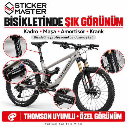Thomson uyumlu bisiklet sticker uygulama görünümü