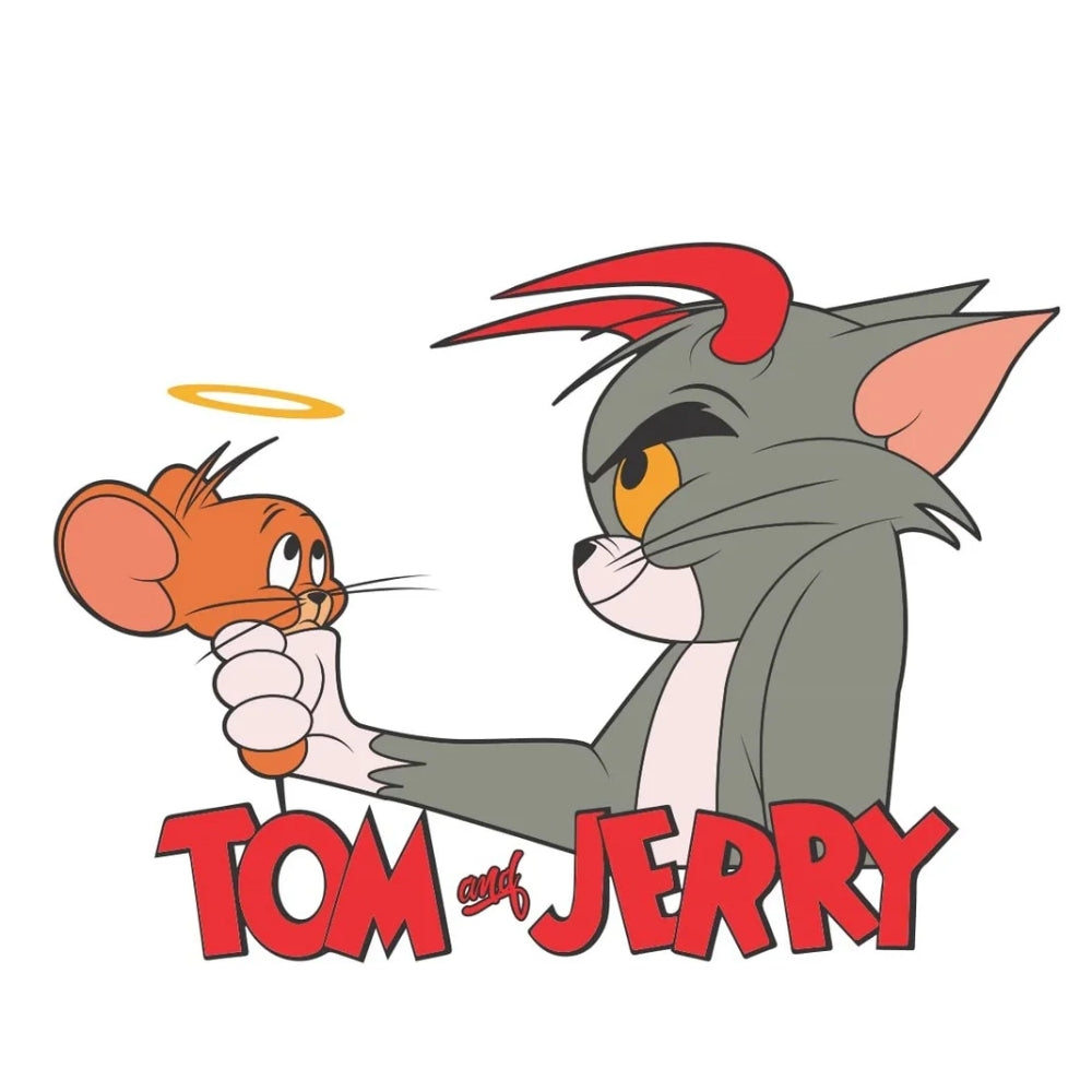 Sticker Master Tom and Jerry Hand Sticker, Durable Decal for Motorcycle, Helmet, Laptop, Car, Auto Vehicle, 15cm