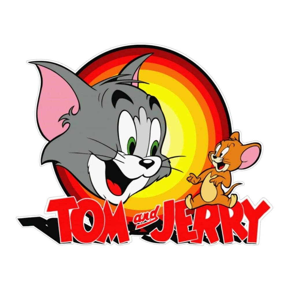 Sticker Master Tom ve Jerry Sticker Motor, Kask, Laptop, Araba, Oto Araç İçin Dayanıklı Etiket Decal 15 Cm