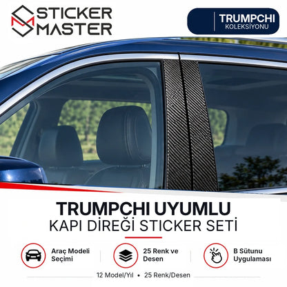 Trumpchi B sütunu kapı direği sticker seti ana ürün görseli