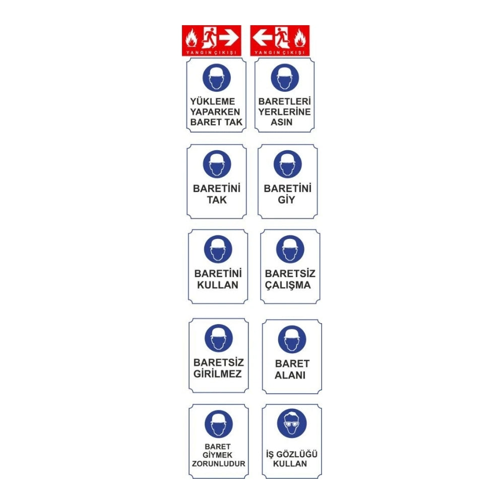 Sticker Master Uyarı Levhaları Sticker Set 2