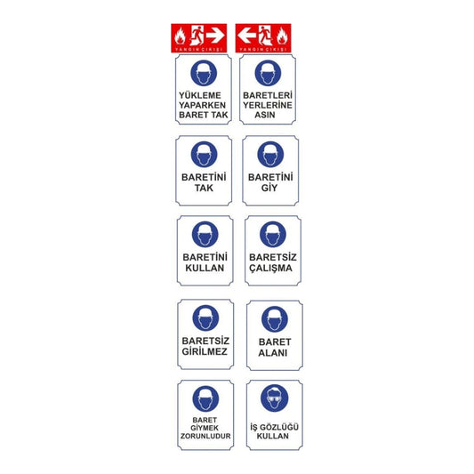 Sticker Master Uyarı Levhaları Sticker Set 2