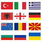 Sticker Master Ülke Bayrakları Set Sticker Seti Motor, Kask, Laptop, Araba, Oto Araç İçin Dayanıklı Etiket Decal