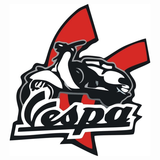 Sticker Master Vespa Red Motor, Kask, Laptop, Araba, Oto Araç İçin Dayanıklı Etiket Decal 15 Cm