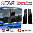 Volkswagen Uyumlu Kapı Direği Sticker Seti | 44 Model