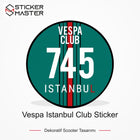 Vespa Uyumlu Istanbul Club Sticker