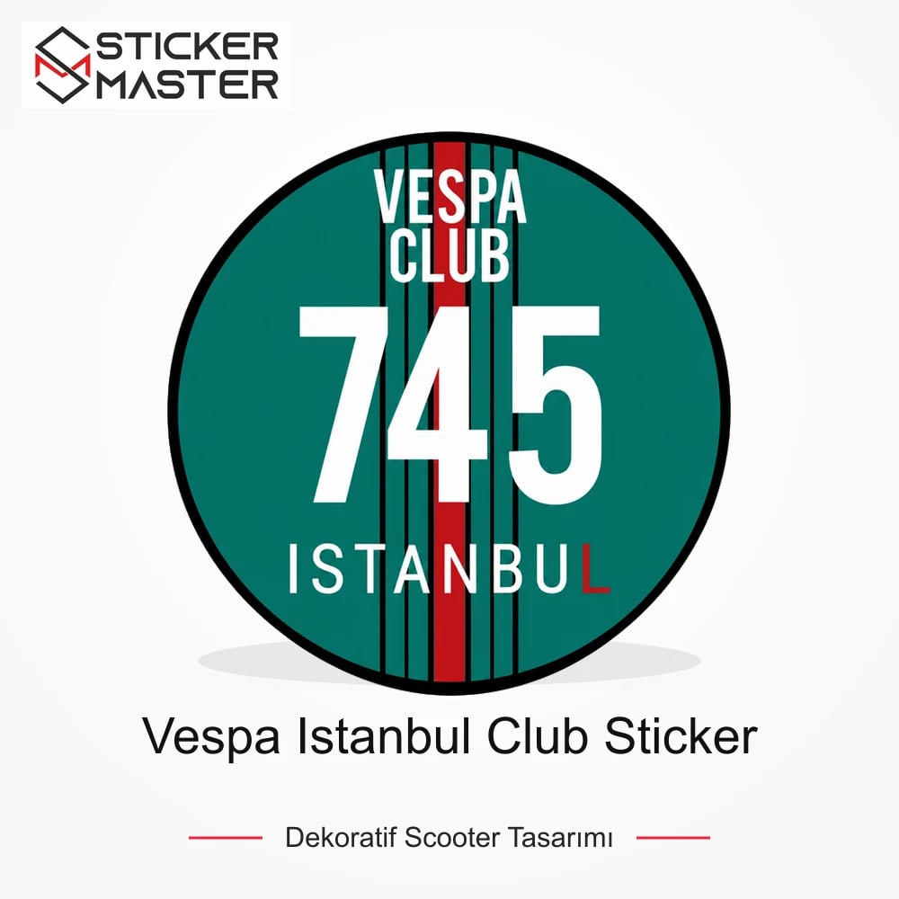 Vespa Uyumlu Istanbul Club Sticker VSP20 ana ürün görseli - Sticker Master