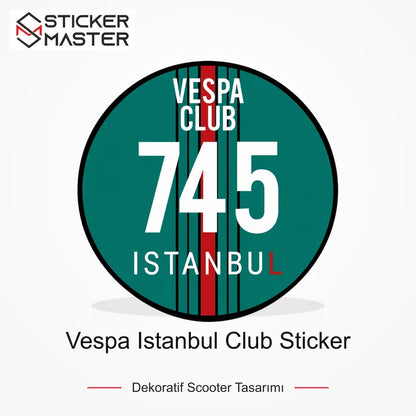 Vespa Uyumlu Istanbul Club Sticker VSP20 ana ürün görseli - Sticker Master
