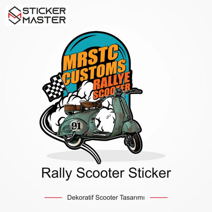 Vespa Uyumlu Rally Scooter Sticker VSP26 ana ürün görseli - Sticker Master