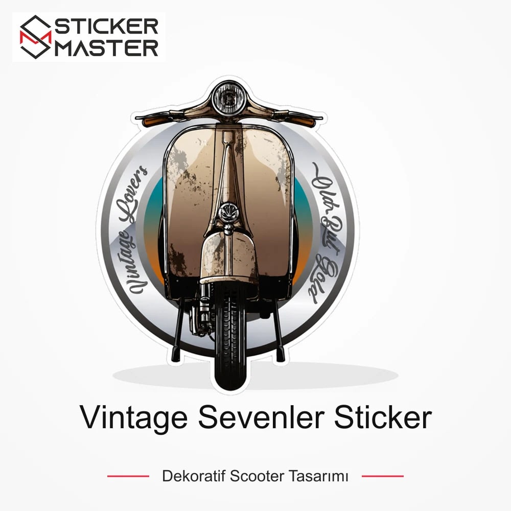 Vespa Uyumlu Vintage Sevenler Sticker VSP29 ana ürün görseli - Sticker Master