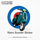 Vespa Uyumlu Retro Scooter Sticker